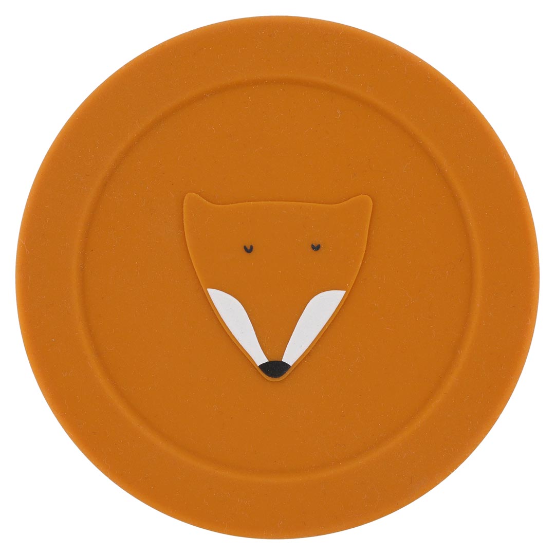 Silicone snack pot with lid - Mr. Fox